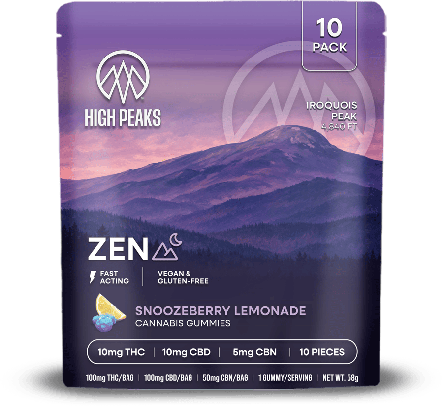 High Peaks Zen Snoozeberry Lemonade gummies
