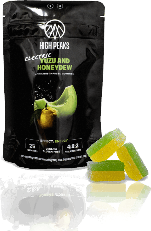 High Peaks Electric Yuzu And Honeydew Gummies