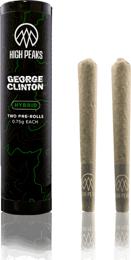High Peaks George Clinton Pre-Rolls, current packaging