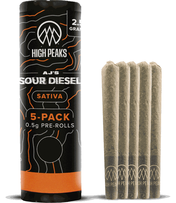 High Peaks AJ's Sour Diesel Pre-Rolls