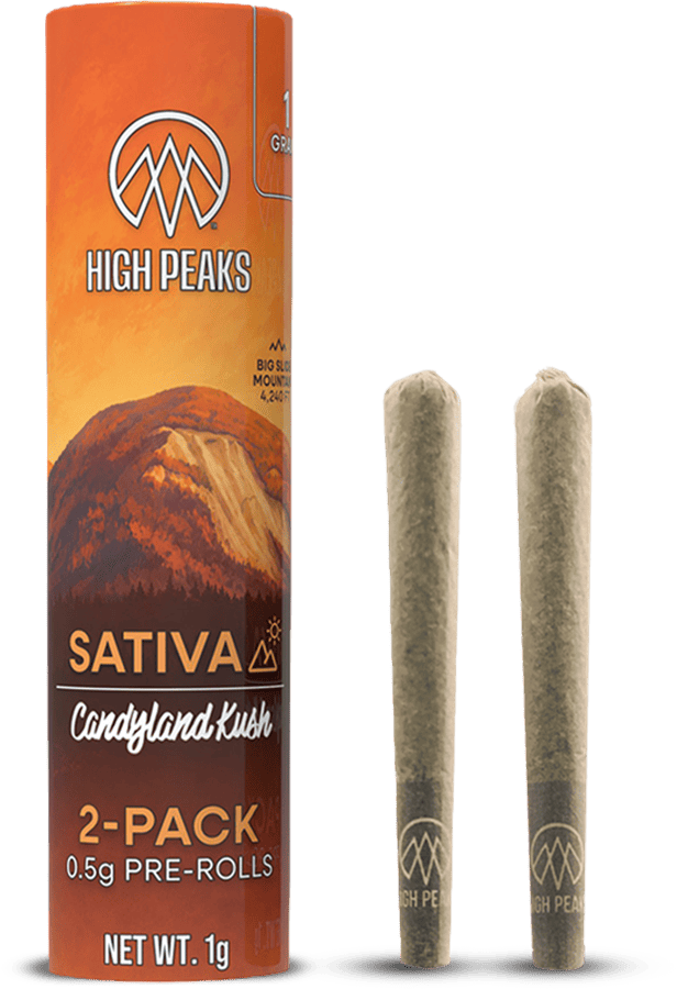High Peaks Candyland Kush pre-roll 2-pack