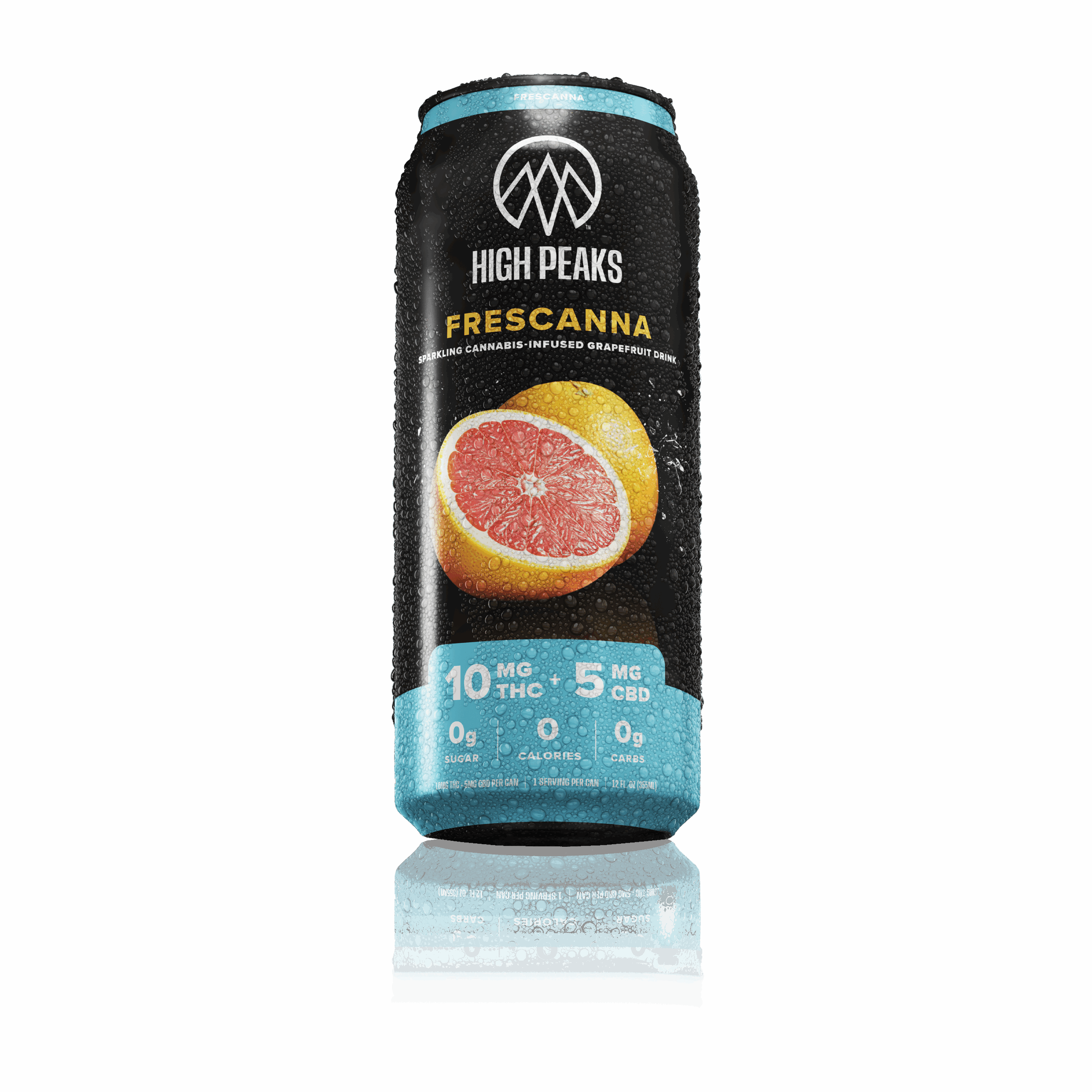 High Peaks frescanna, grapefruit drink can